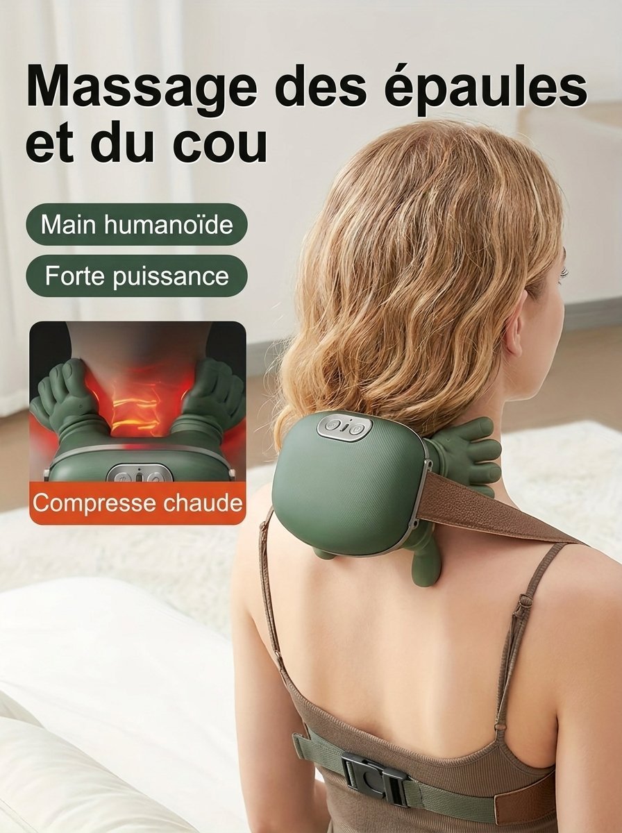 Massage des épaules et du cou avec compresse chaude